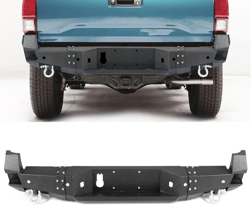 Vista 14 de Parachoques delantero y trasero todoterreno para Toyota Tacoma 2005-2015 Juego de parachoques de cabrestante resistente para Tacoma de 2ª