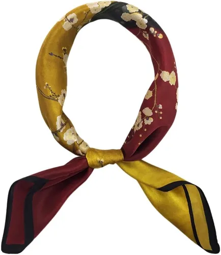 Vista 18 de FONYVE Bufandas 100% de seda de morera para mujer, bufanda cuadrada ligera de satén para la cabeza, bufanda pequeña de seda para dormir, 21 x 21