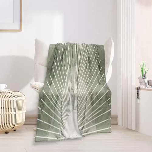 Vista 8 de Manta moderna abstracta de color negro y beige, manta bohemia de franela de doble cara, adecuada para adultos y niños en el sofá, automóvil, siesta