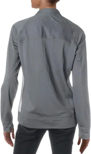 Vista 2 de Adidas Climalite - Chaqueta para mujer, diseño de rayas, activewear, Gris, S