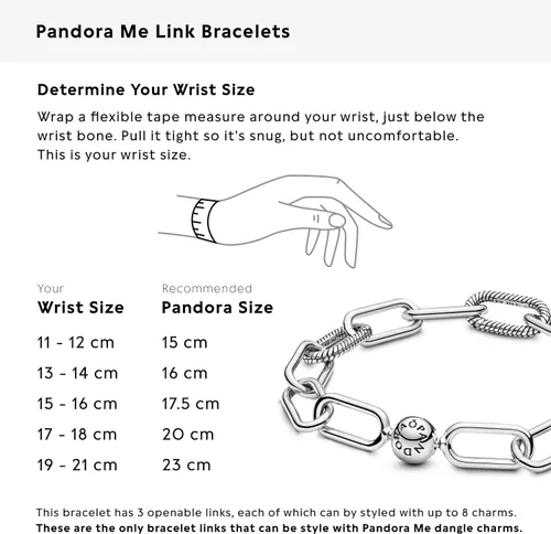 Vista 3 de Pandora ME Jewelry - Pulsera de plata de ley, Metal