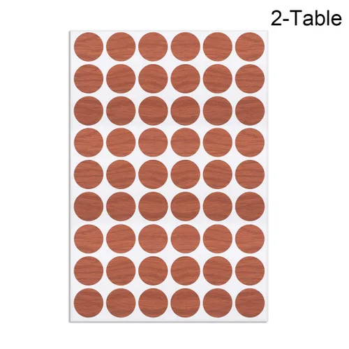 Vista 2 de uxcell Calcomanías autoadhesivas de plástico texturizado para puertas de madera, muebles, gabinetes, estanterías, placas, 0.827 in de diámetro, 108