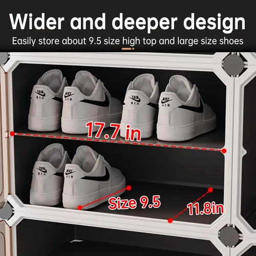 Vista 3 de MAGINELS Zapatero, Mueble Zapatero Expandible Fácil de Montar. Almacenamiento de Zapatos con Puerta, Entrada, Armarios, Pasillo y Dormitorio. Tiene
