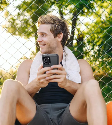 Vista 7 de FNTCASE Funda para Samsung Galaxy S24: funda protectora de doble capa a prueba de golpes para teléfono celular Protección a prueba de caídas