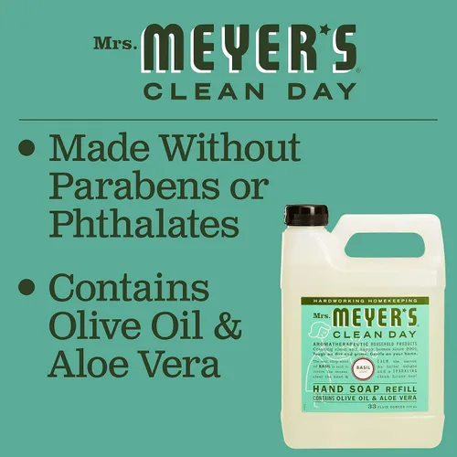 Vista 7 de Mrs. Meyer's Clean Day Repuesto de jabón líquido para manos, 33 onzas líquidas (paquete de 2)