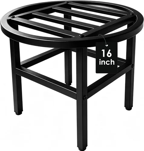 Vista 9 de Soporte para plantas para interiores y exteriores, soporte de metal de 13 pulgadas de alto, soportes de pedestal de hierro forjado resistentes