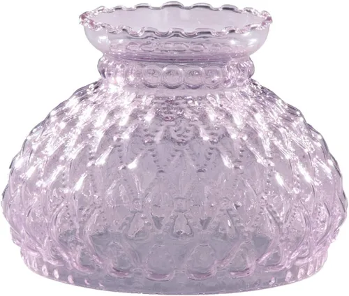 Vista 5 de B&P Lamp® Sombra acolchada de diamante transparente de 7 pulgadas con parte superior prensada