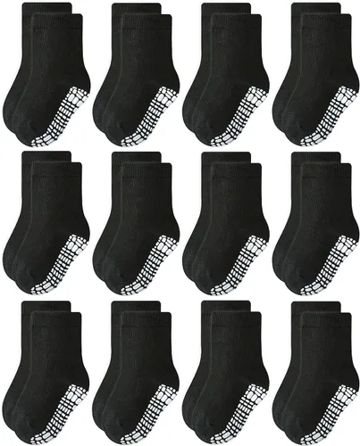 Vista 17 de RATIVE - Calcetines antideslizantes con agarres para bebé, bebés, niños pequeños, niños y niños