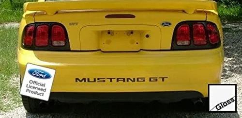 Vista 17 de Letras de inserción para parachoques trasero, calcomanías para Ford Mustang GT Negro (Mate) - CBM (se ajusta a 1994-1998)