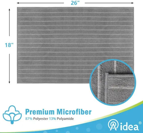 Vista 2 de AIDEA - Paños de limpieza de microfibra, muy suaves, altamente absorbentes, sin pelusas, sin rayones; para uso en el hogar, cocina, automóvil