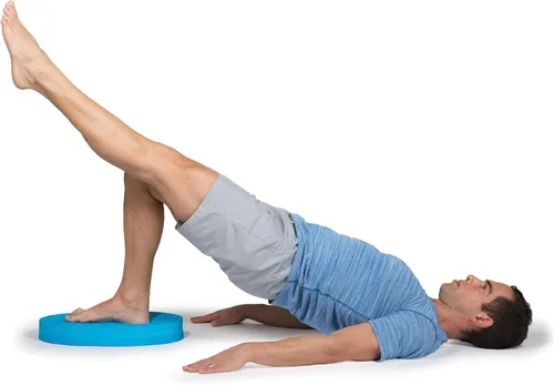 Vista 5 de OPTP Entrenador de estabilidad: almohadillas de equilibrio de espuma grandes para terapia física, fitness, pilates, yoga y danza, almohadilla