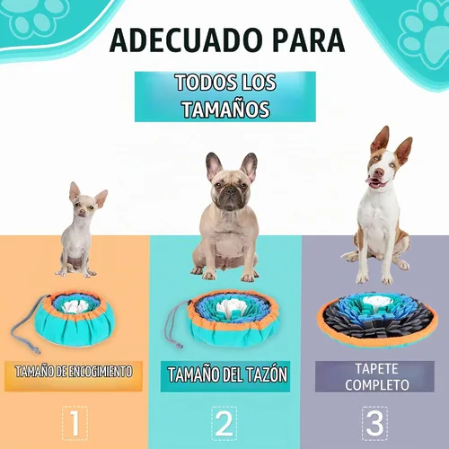 Vista 4 de Alfombrilla de olfateo para perros de 20 pulgadas, juguetes interactivos de rompecabezas para perros para enriquecimiento, tapete grande de 20