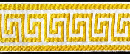 Vista 10 de Cinta tejida jacquard griega de 1-3/4 pulgadas, 6 yardas continuas (A)