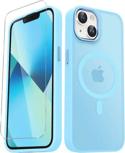 Vista 15 de YENAPOON Funda magnética mate para iPhone 11 con 1 protector de pantalla, compatible con Magsafe, translúcida esmerilada, delgada, a prueba