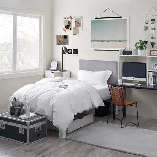 Vista 8 de Estantería de escritorio clásica para dormitorio, color blanco