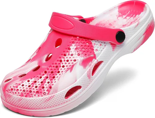 Vista 11 de SOSOWHLTE - Zueco con soporte de arco para hombre y mujer, zapatos de jardín unisex cómodos sin cordones, pantuflas informales para exteriores