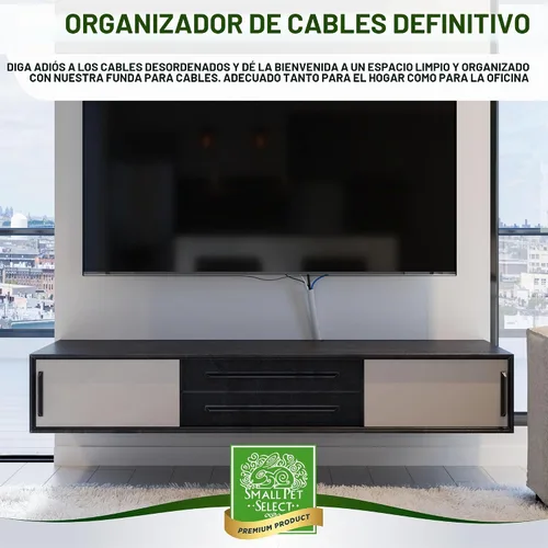 Vista 5 de Small Pet Select Funda Protectora de Cables de Alta Resistencia - Negra, 3.05m - Protector Ultra Duradero de Cables Eléctricos y Alambres