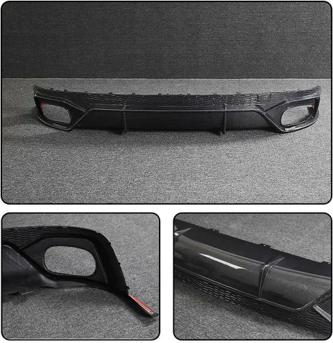 Vista 7 de Difusor de parachoques trasero de fibra de carbono para Audi RS Q8 RSQ8 Base Sport Utility 4 puertas 2021-2023 Protector de cenefa de borde