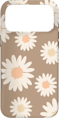 Vista 22 de Boho Neutral Cute Floral Pattern White Daisy Flowers Spring Case for iPhone 17