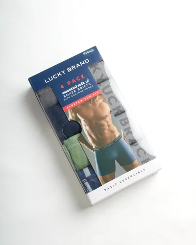 Vista 2 de Lucky Brand Men's Active Underwear - 4 Pack Essential Soft Performance Boxer Briefs (S-XL)