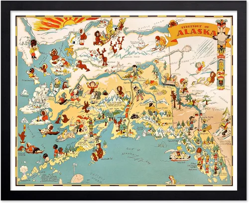 Vista 67 de Poster Master Póster retro de viaje con mapa monumental vintage de Florencia, arte italiano, gran regalo para hombres, mujeres, amantes