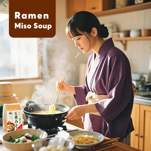 Vista 7 de YUHO Pasta Miso Orgánica 2.2lbs Kosher Sin Gluten Sin Conservantes Sin MSG USDA EU Orgánica 35.2Oz