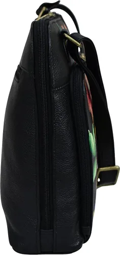 Vista 5 de Anna by Anuschka Women's Leather Handpainted Crossbody