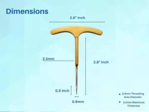 Vista 7 de Elevador de tornillo de extracción de raíces dentales para raíces delanteras, mango ergonómico, herramienta dental para cirugía oral, extracción