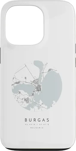 Vista 10 de Burgas Bulgaria Coordinates map - Carcasa para iPhone 16