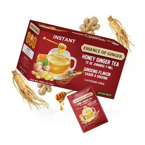 Vista 15 de Life Plus Style Gourmet Essence of Ginger Honey Ginger Canela, té de hierbas 20 paquetes de té instantáneo en polvo, sin cafeína, mezcla de canela
