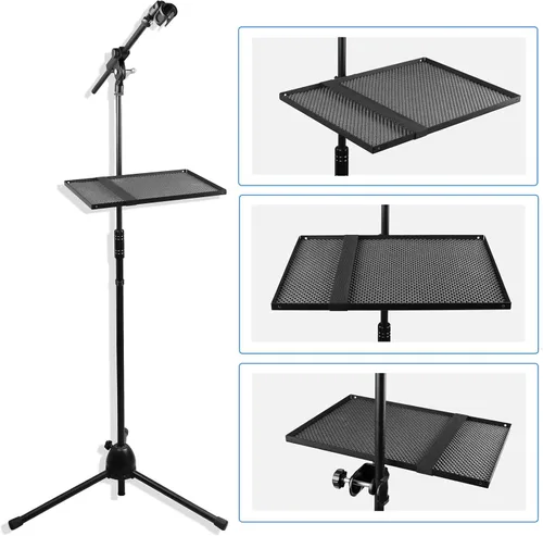 Vista 8 de Mr.Power Soporte para micrófono para escenario, transmisión en vivo, grabación (13 x 9 pulgadas) (grande)