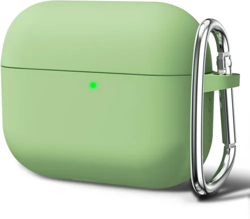 Vista 37 de Oakxco Funda de silicona para Airpods 3, bonita funda rígida femenina para Airpods de 3ª generación con llavero, gel de goma colorido suave de TPU