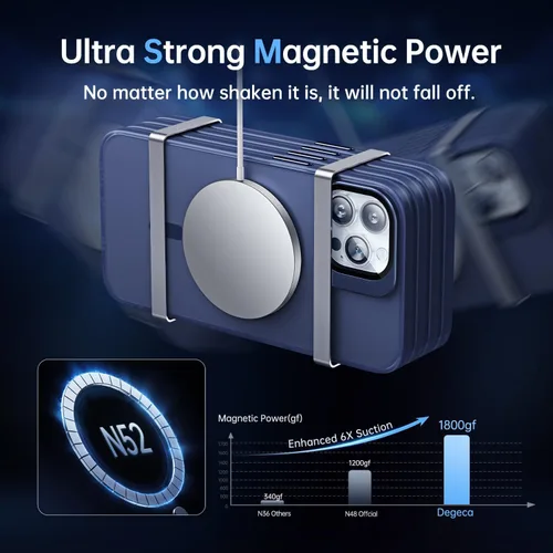 Vista 3 de Funda magnética para iPhone 14 Pro con soporte para cámara [protector de lente de cámara 9H integrado] [compatible con Magsafe] a prueba de golpes