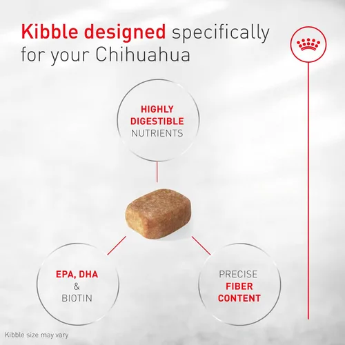 Vista 4 de Royal Canin Chihuahua - Alimento seco específico para perros de raza adulta, bolsa de 2.5 libras Breed Specific Nutrition, Supports Healthy