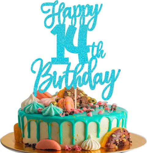 Vista 39 de 1 pieza de decoración para pastel de cumpleaños número 10 con purpurina y texto en inglés "Cheers to 10" Birthday Cake Pick Ten 10 Fabulous Cake
