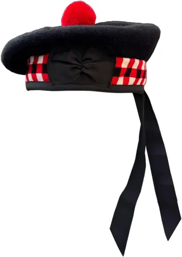 Vista 9 de AAR Gorros Glengarry Balmoral Kilt Scottish para hombre en dados y lisos 100% lana Piper 52-62