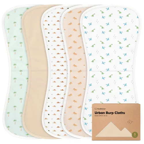 Vista 38 de Paños orgánicos para eructos para bebés niños y niñas, paquete de 5 paños de algodón súper absorbentes para bebés, trapos suaves y afelpados