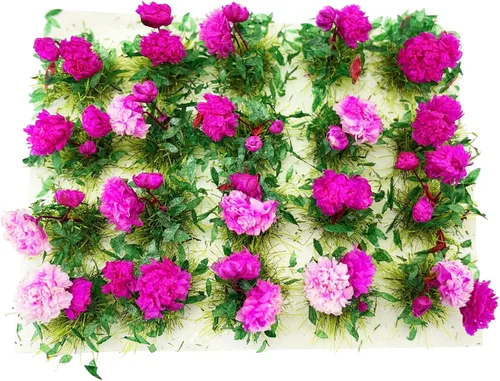 Vista 3 de 20 mechones de hierba de flores en miniatura para casa de muñecas para Rosa