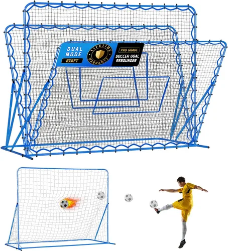 Vista 15 de Soccer Baseball Rebounder Soccer Goal Net, Volleyball Rebound Pitchback Net