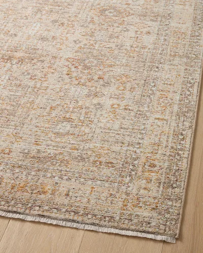 Vista 11 de Loloi Angela Rose Blake Collection BLA-06 Avena/Especias 9' x 13', Altura de Pelo 0.25", Flecos, Alfombra