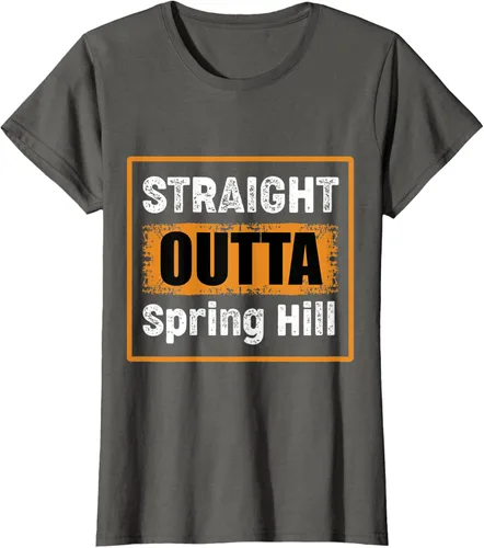 Vista 8 de Straight Outta Spring Hill Tennessee USA - Camiseta de humor vintage, Negro