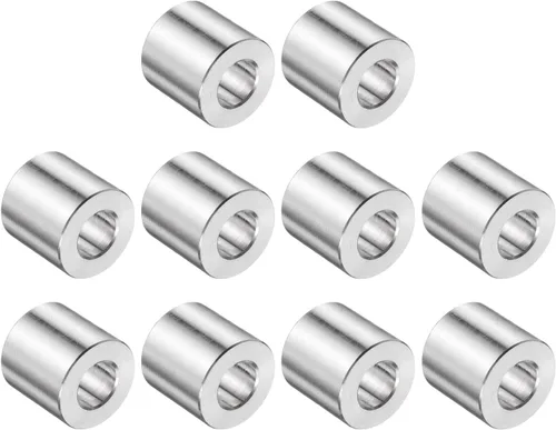 Vista 15 de uxcell 10 piezas de espaciador de acero inoxidable de 3/8" de diámetro interno x 3/4" de diámetro exterior x 1" de longitud, espaciador de rosca
