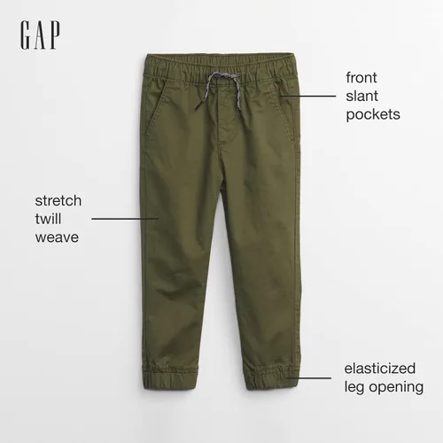 Vista 2 de GAP Pantalones deportivos de sarga para bebés y niños