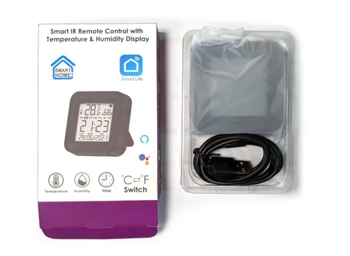Vista 7 de Sensor de humedad de temperatura WiFi con control remoto IR para domótica Aire acondicionado de invernadero para mascotas, control de humedad