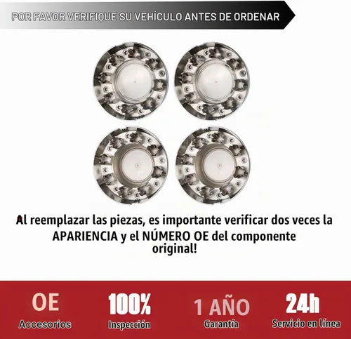 Vista 6 de TQPONLY Tapa central cromada de doble rueda Compatible con accesorios Dodge Ram 3500 2011-2018 Llanta de aleación de 1 tonelada DRW 8 Lug 10