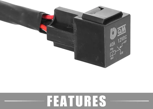 Vista 6 de HID Arnés de relé de cableado de batería de 4.9 ft / 4.9 pies de largo 9006/9012/H10/9005 HID Lámparas Kit de relé de enchufe de 12 V Ruber