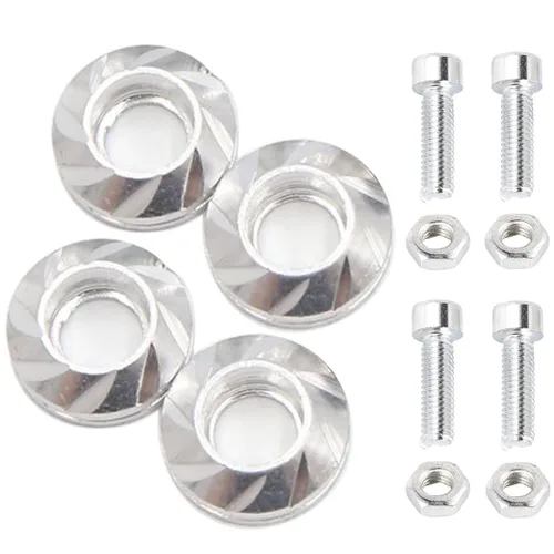 Vista 7 de Tornillos y tuercas para placa de matrícula M6, juego de 12 Negro