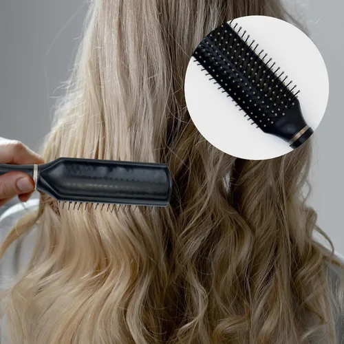 Vista 7 de 3 piezas de peine ovalado de masaje antiestático, cepillo redondo para el cabello, cepillo de ventilación para el cabello, cepillo desenredante
