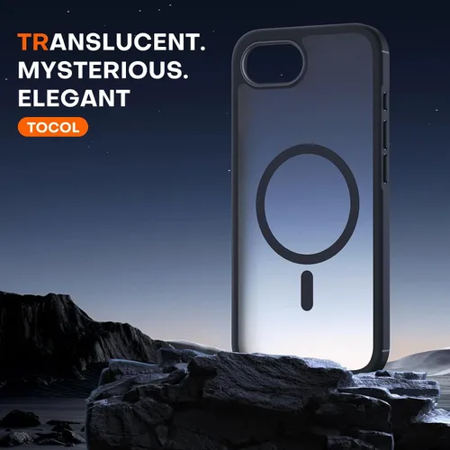 Vista 83 de TOCOL Funda para iPhone 11, compatible con Magsafe, protección completa de cámara, imanes integrados, protección contra caídas, funda translúcida