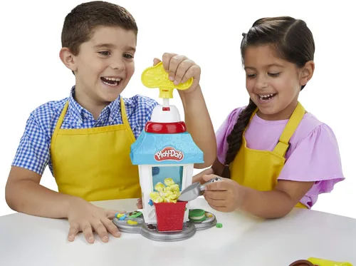 Vista 9 de Play-Doh Kitchen Creations - Juego de alimentos para fiesta de palomitas de maíz con 6 latas no tóxicas